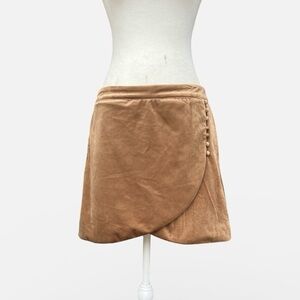 NWT Lida Kate Velour Faux Wrap Skirt Size Large